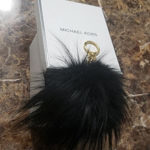 Michael Kors Large Black Pom Pom